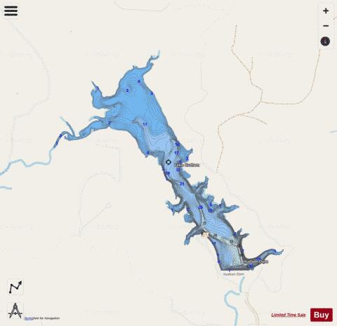 Lake Hudson (Bartlesville) depth contour Map - i-Boating App - Streets