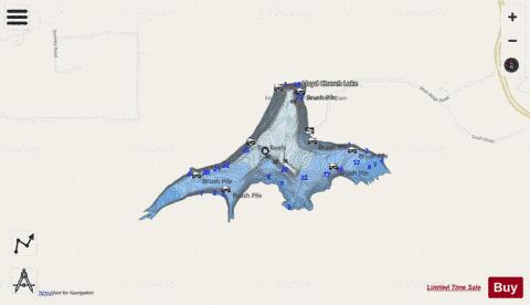 Lloyd Church Lake depth contour Map - i-Boating App - Streets
