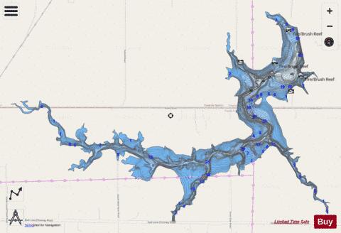 Lone Chimney (Camp Creek) depth contour Map - i-Boating App - Streets