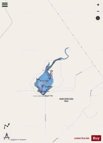Lake Ozzie Cobb depth contour Map - i-Boating App - Streets