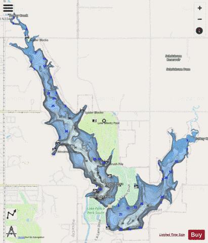 Lake Ponca depth contour Map - i-Boating App - Streets