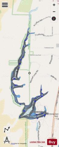 Cleawox Lake depth contour Map - i-Boating App - Streets