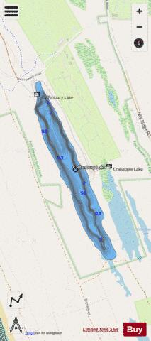 Coffenbury Lake depth contour Map - i-Boating App - Streets