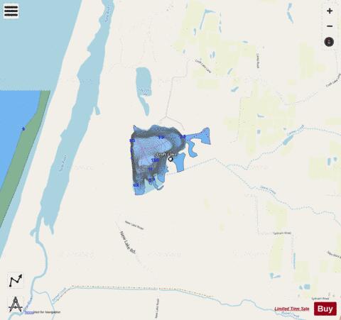 Croft Lake depth contour Map - i-Boating App - Streets