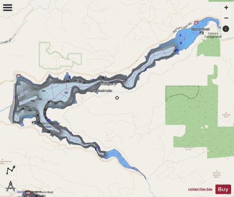 Fall Creek Lake depth contour Map - i-Boating App - Streets