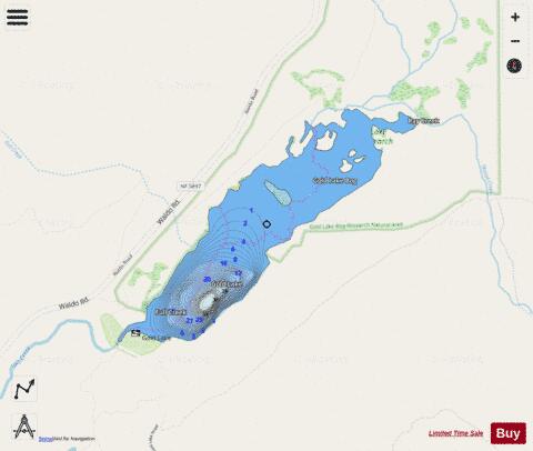 Gold Lake depth contour Map - i-Boating App - Streets