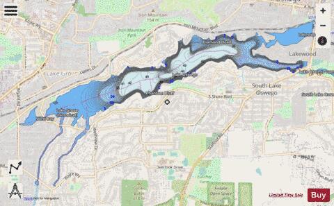 Lake Oswego depth contour Map - i-Boating App - Streets