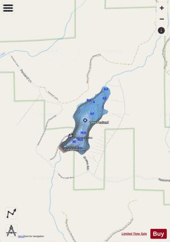Lake Penland depth contour Map - i-Boating App - Streets