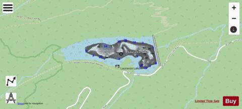 Laurance Lake depth contour Map - i-Boating App - Streets