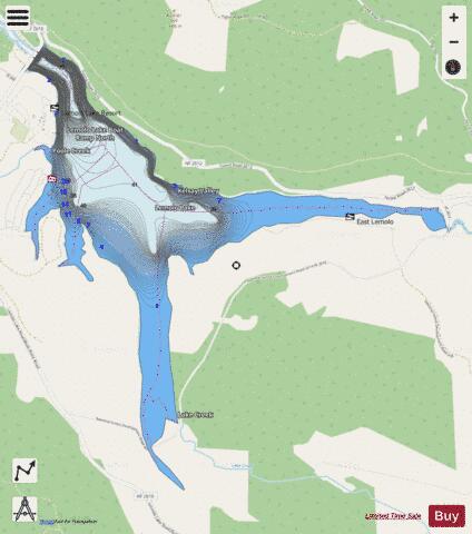 Lemolo Number 2 Forebay depth contour Map - i-Boating App - Streets