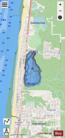 Lytle Lake depth contour Map - i-Boating App - Streets