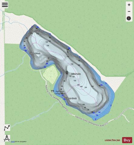 Miller Lake depth contour Map - i-Boating App - Streets