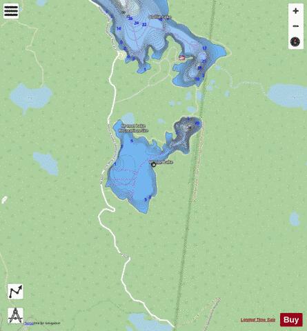 Monon Lake depth contour Map - i-Boating App - Streets