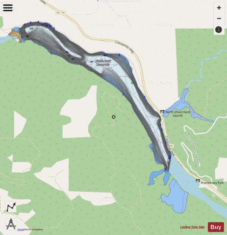 North Fork Reservoir depth contour Map - i-Boating App - Streets