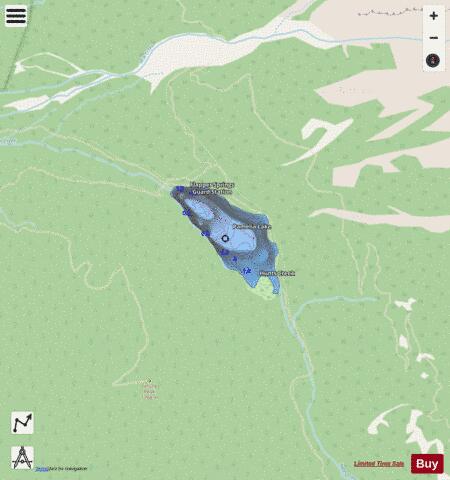 Pamelia Lake depth contour Map - i-Boating App - Streets