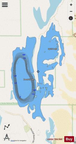 Spirit Lake depth contour Map - i-Boating App - Streets