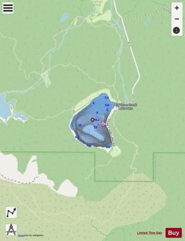 Three Creek Lake depth contour Map - i-Boating App - Streets