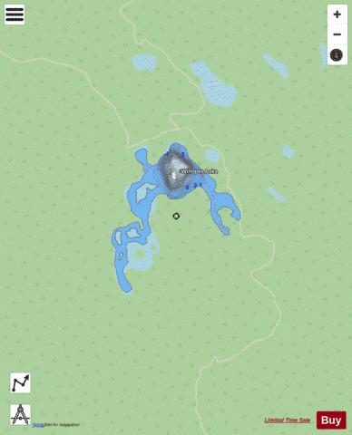 Winopee Lake depth contour Map - i-Boating App - Streets