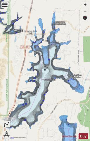 Woahink Lake depth contour Map - i-Boating App - Streets