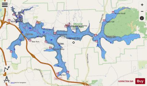 Lake Arthur depth contour Map - i-Boating App - Streets