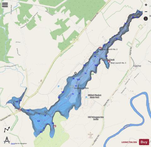 Pinchot Lake depth contour Map - i-Boating App - Streets
