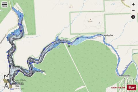 Francis E Walter Reservoir depth contour Map - i-Boating App - Streets