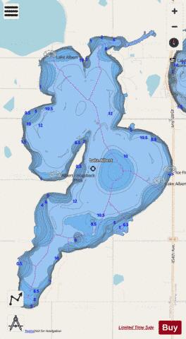 Albert depth contour Map - i-Boating App - Streets