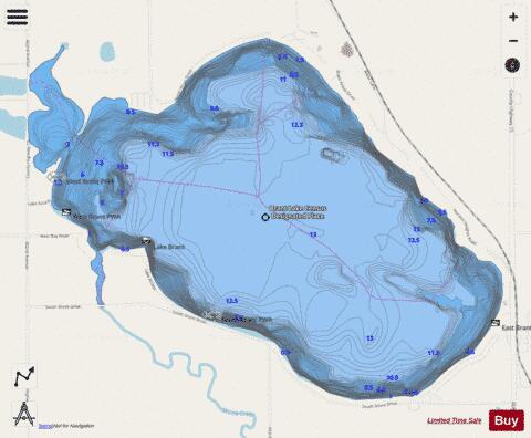 Brant depth contour Map - i-Boating App - Streets