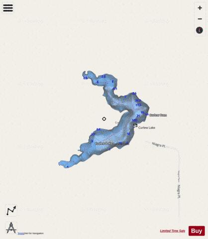Curlew depth contour Map - i-Boating App - Streets