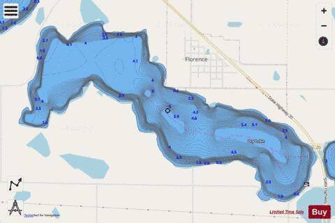 Dry depth contour Map - i-Boating App - Streets