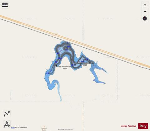 East Morristown depth contour Map - i-Boating App - Streets