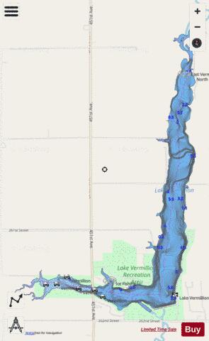 East Vermillion depth contour Map - i-Boating App - Streets