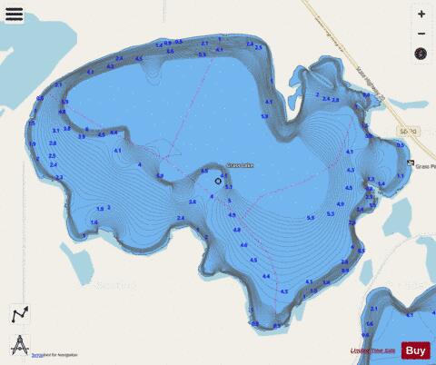 Grass depth contour Map - i-Boating App - Streets