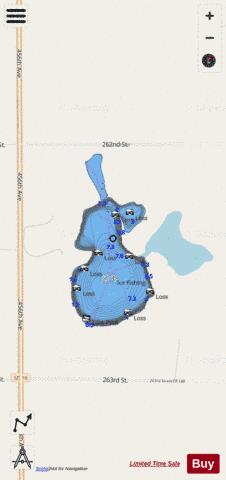 Loss depth contour Map - i-Boating App - Streets