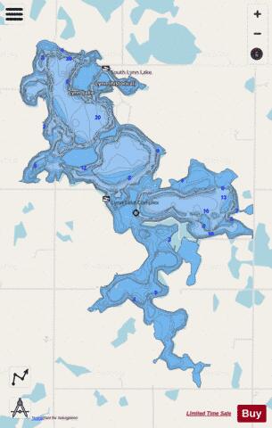 Lynn depth contour Map - i-Boating App - Streets