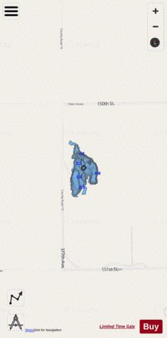 Mansfield Gravel Pits depth contour Map - i-Boating App - Streets