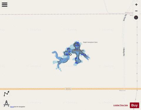 Maurine depth contour Map - i-Boating App - Streets