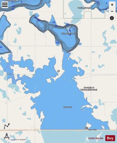 Minnewasta depth contour Map - i-Boating App - Streets