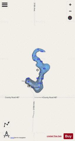 Potts depth contour Map - i-Boating App - Streets
