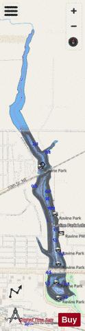 Ravine Park depth contour Map - i-Boating App - Streets
