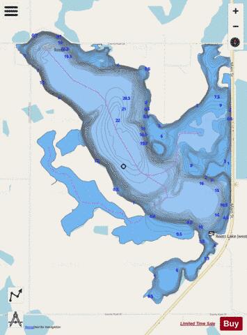 Reetz depth contour Map - i-Boating App - Streets