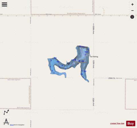 Roosevelt depth contour Map - i-Boating App - Streets