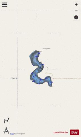 Simon depth contour Map - i-Boating App - Streets