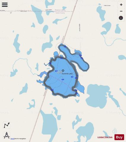 Summit depth contour Map - i-Boating App - Streets