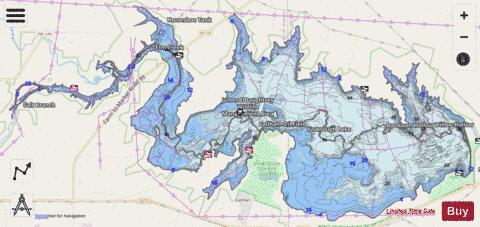 Choke Canyon Reservoir depth contour Map - i-Boating App - Streets