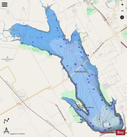 Bardwell depth contour Map - i-Boating App - Streets