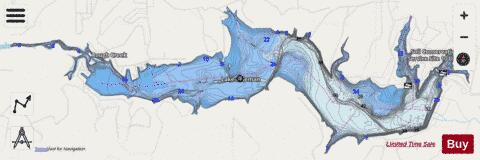 Coleman depth contour Map - i-Boating App - Streets