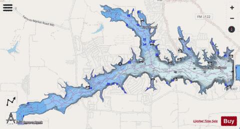 CypressSprings depth contour Map - i-Boating App - Streets