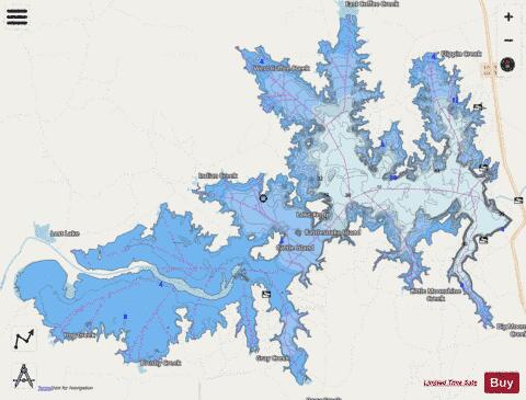 Kemp depth contour Map - i-Boating App - Streets