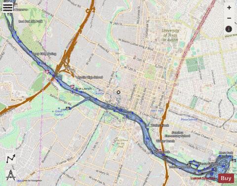 LadyBird depth contour Map - i-Boating App - Streets